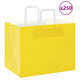 Vidaxl papieren zakken 250 st met hengsels 32x22x24 cm geel