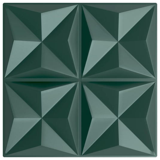 Vidaxl 24 st wandpanelen origami 6 m² 50x50 cm xps groen