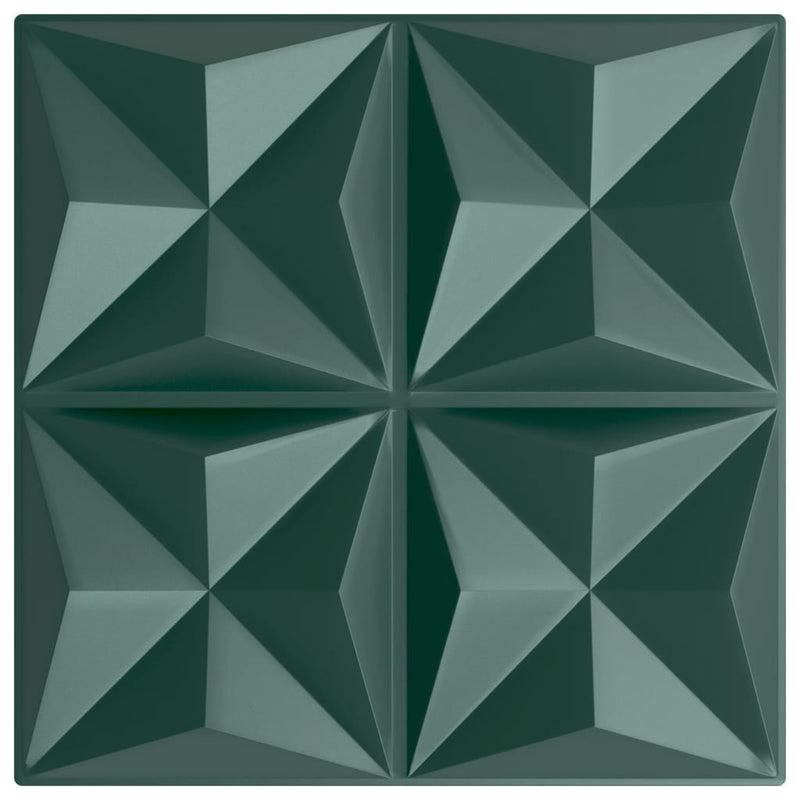 Load image into Gallery viewer, Vidaxl 24 st wandpanelen origami 6 m² 50x50 cm xps groen
