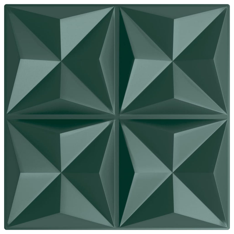 Load image into Gallery viewer, Vidaxl 48 st wandpanelen origami 12 m² 50x50 cm xps groen

