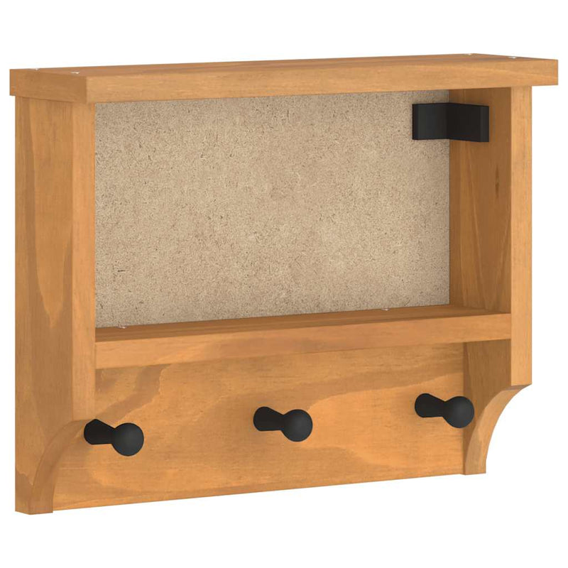Afbeelding laden in galerijviewer, Vidaxl wandkapstok sandnes 45x12x35 cm massief grenenhout

