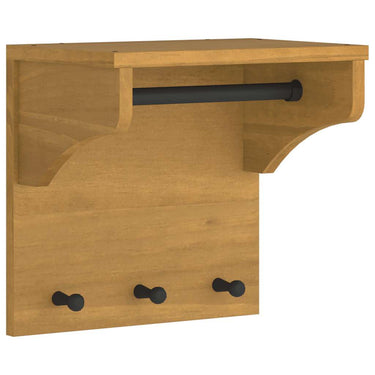 Vidaxl wandkapstok sandnes 43x30x42 cm massief grenenhout
