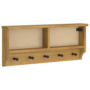 Vidaxl wandkapstok sandnes 87x12x35 cm massief grenenhout