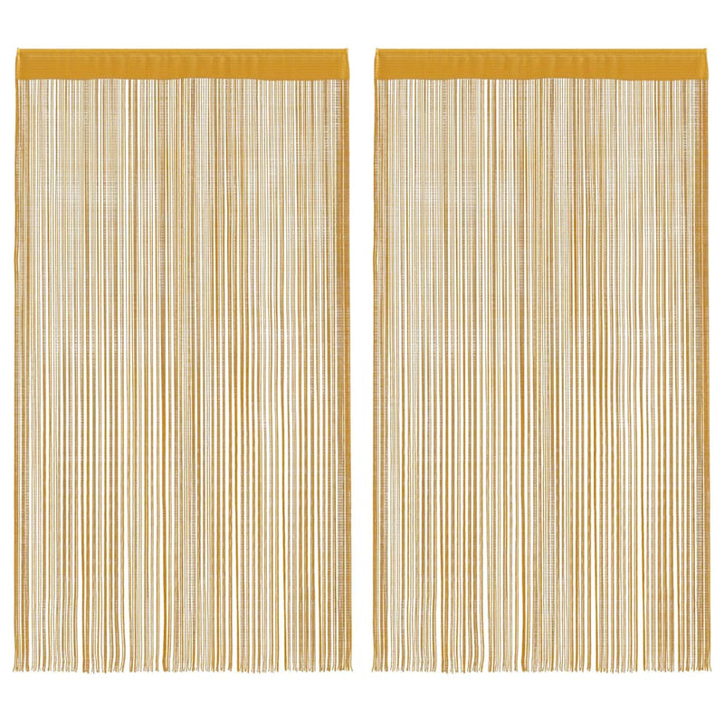 ギャラリービューアに画像をロードする, Vidaxl koordgordijnen 2 st 100x250 cm goudkleurig
