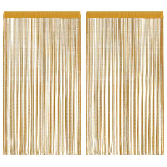 Vidaxl koordgordijnen 2 st 100x250 cm goudkleurig