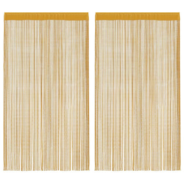 Vidaxl koordgordijnen 2 st 140x250 cm goudkleurig