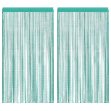 Vidaxl koordgordijnen 2 st turkoois 140x250 cm