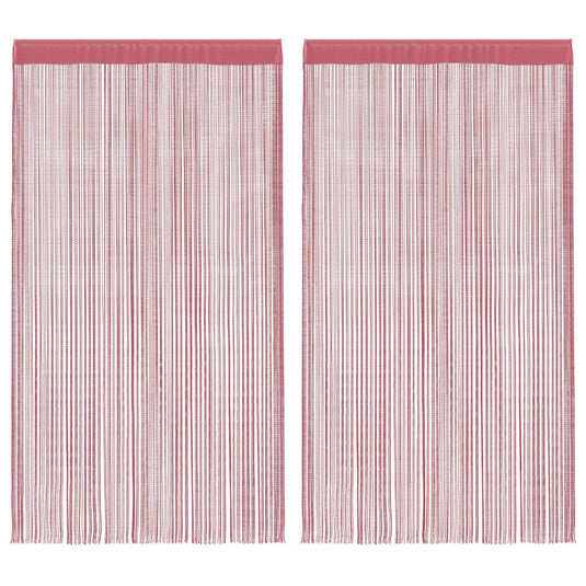 Vidaxl koordgordijnen 2 st 140x250 cm roze