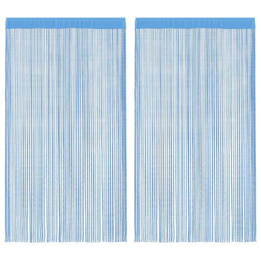 Vidaxl koordgordijnen 2 st 100x250 cm lichtblauw