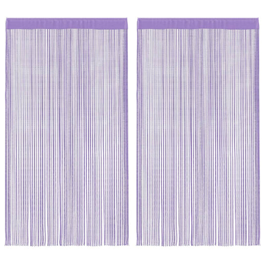 Vidaxl koordgordijnen 2 st paars 140x250 cm