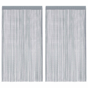 Vidaxl koordgordijnen 2 st 140x250 cm lichtgrijs