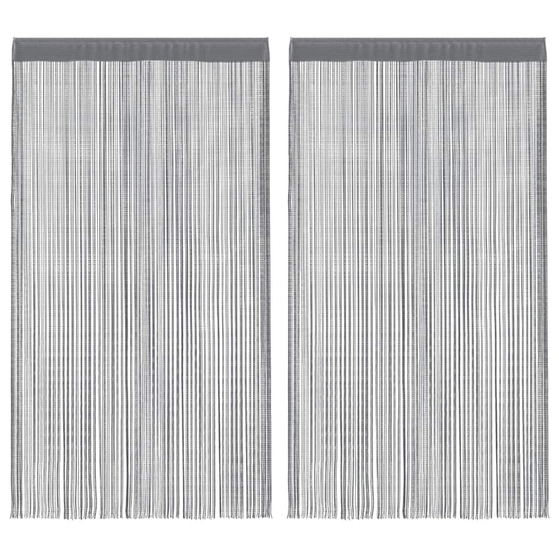 ギャラリービューアに画像をロードする, Vidaxl draadgordijnen 2 stuks antraciet 140x250 cm
