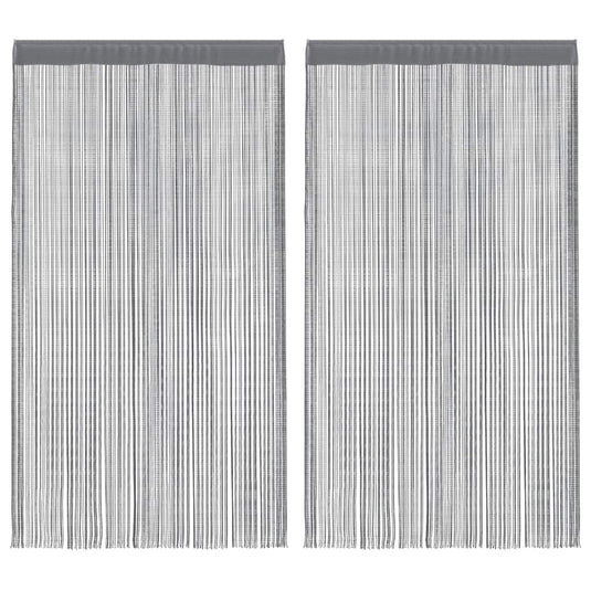 Vidaxl draadgordijnen 2 stuks antraciet 140x250 cm