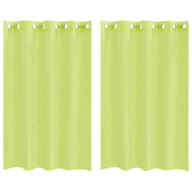Vidaxl gordijnen voile met doorvoertules 2 st 140x175 cm appelgroen