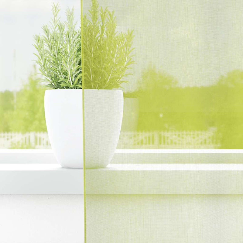 ギャラリービューアに画像をロードする, Vidaxl gordijnen voile met doorvoertules 2 st 140x225 cm appelgroen
