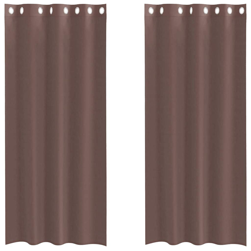 ギャラリービューアに画像をロードする, Vidaxl gordijnen voile met doorvoertules 2 st 140x245 cm bruin
