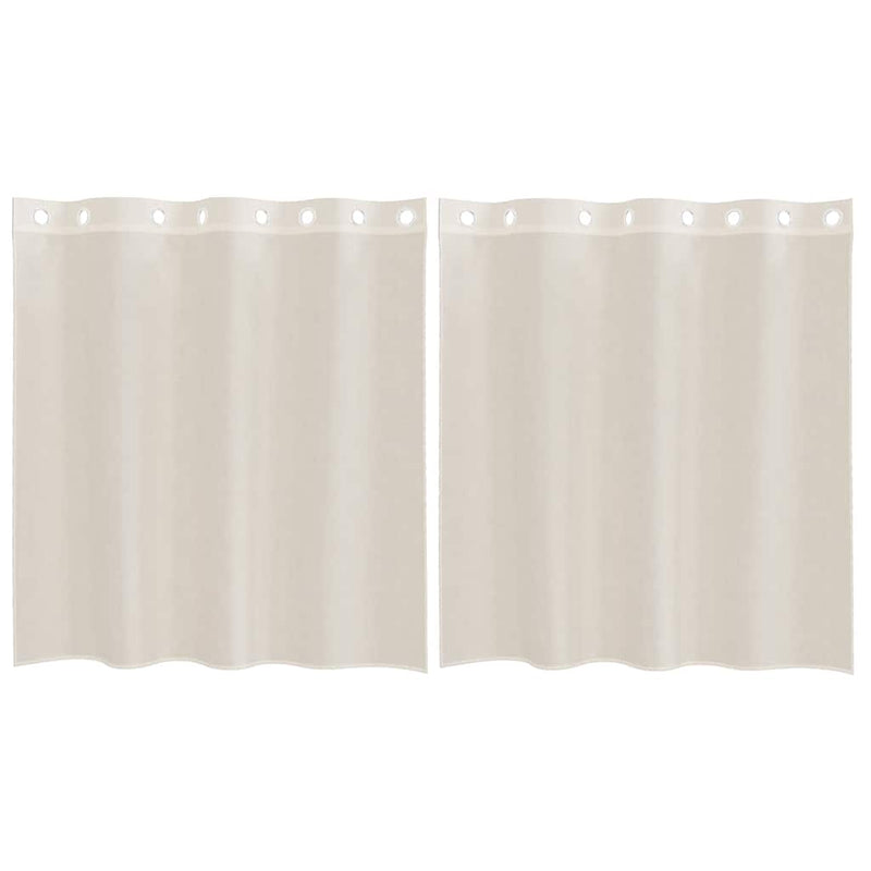 ギャラリービューアに画像をロードする, Vidaxl gordijnen voile met doorvoertules 2 st 140x140 cm crèmekleurig
