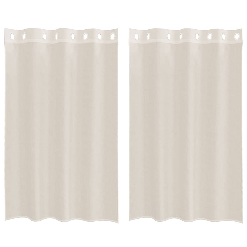 ギャラリービューアに画像をロードする, Vidaxl gordijnen voile met doorvoertules 2 st 140x175 cm crèmekleurig
