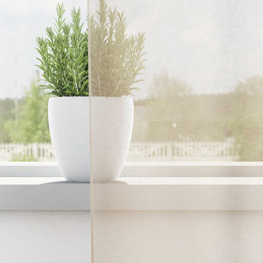 Vidaxl gordijnen voile met doorvoertules 2 st 140x245 cm crèmekleurig