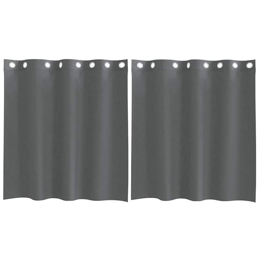 Vidaxl gordijnen voile met doorvoertules 2 st 140x140 cm donkergrijs