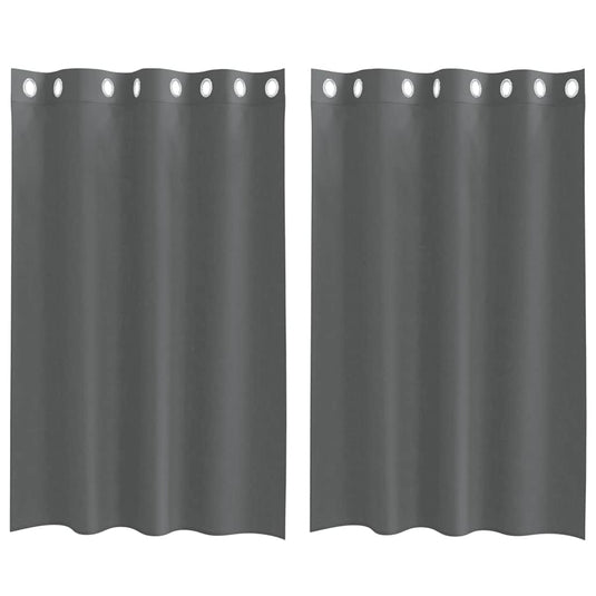 Vidaxl gordijnen voile met doorvoertules 2 st 140x175 cm donkergrijs