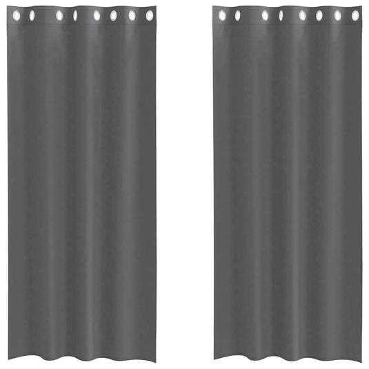 Vidaxl gordijnen voile met doorvoertules 2 st 140x225 cm donkergrijs