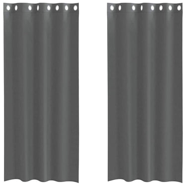 Vidaxl gordijnen voile met doorvoertules 2 st 140x245 cm donkergrijs