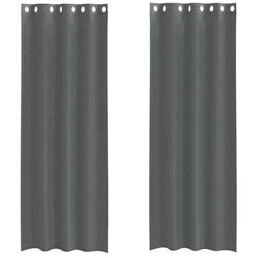 Vidaxl gordijnen voile met doorvoertules 2 st 140x260 cm donkergrijs