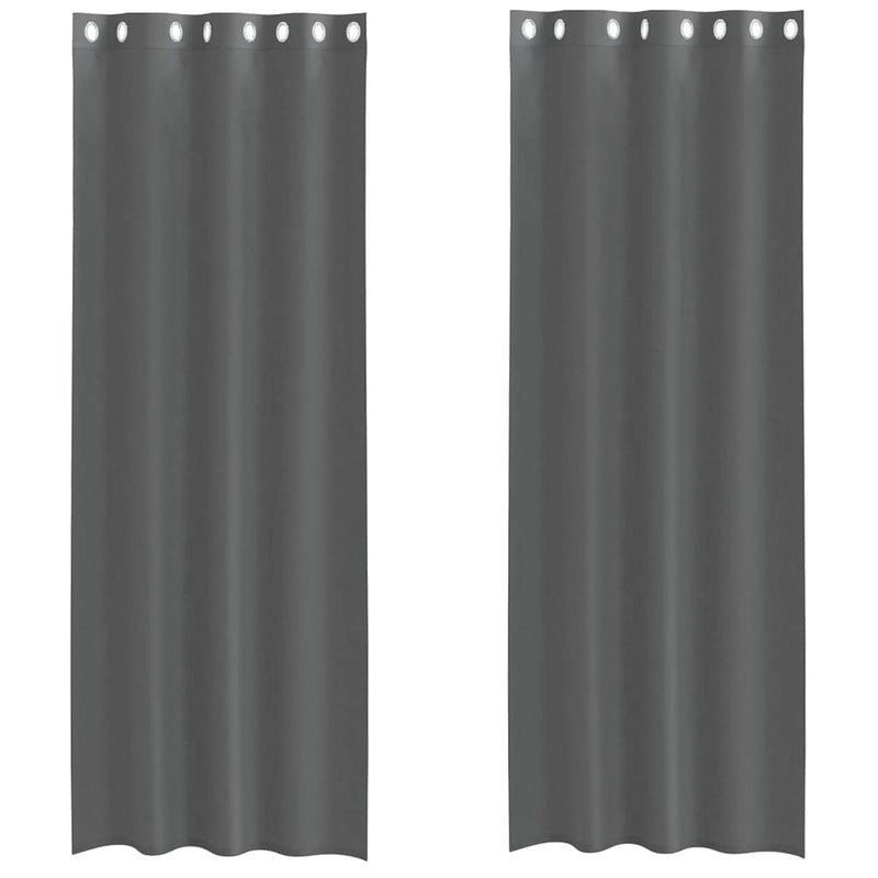 ギャラリービューアに画像をロードする, Vidaxl gordijnen voile met doorvoertules 2 st 140x260 cm donkergrijs

