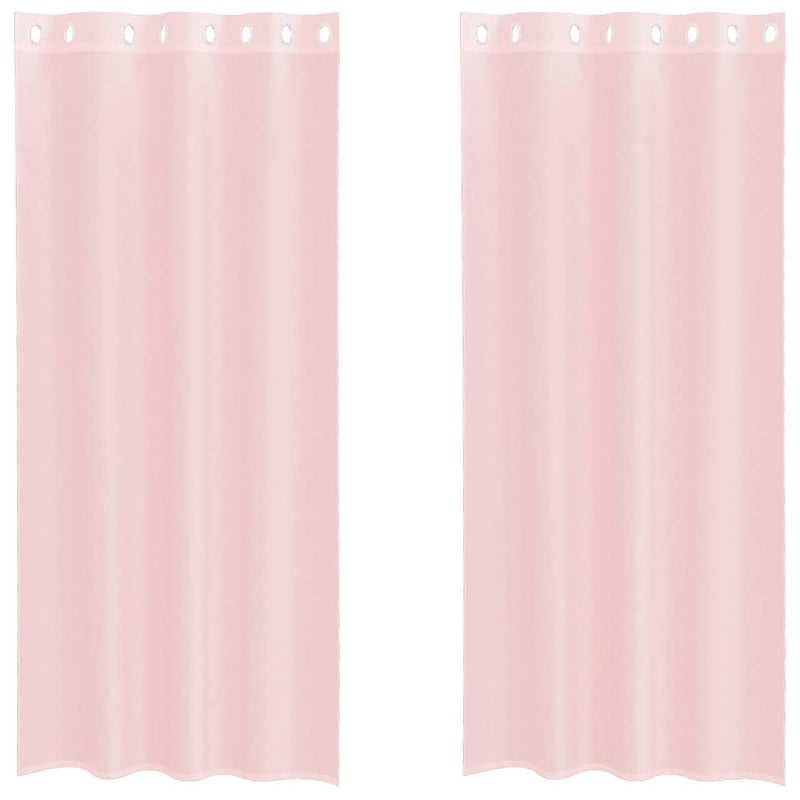 ギャラリービューアに画像をロードする, Vidaxl gordijnen voile met doorvoertules 2 st 140x225 cm lichtroze
