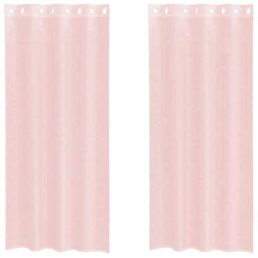 Vidaxl gordijnen voile met doorvoertules 2 st 140x245 cm lichtroze