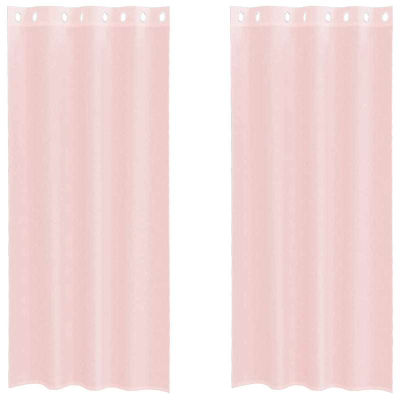 ギャラリービューアに画像をロードする, Vidaxl gordijnen voile met doorvoertules 2 st 140x245 cm lichtroze
