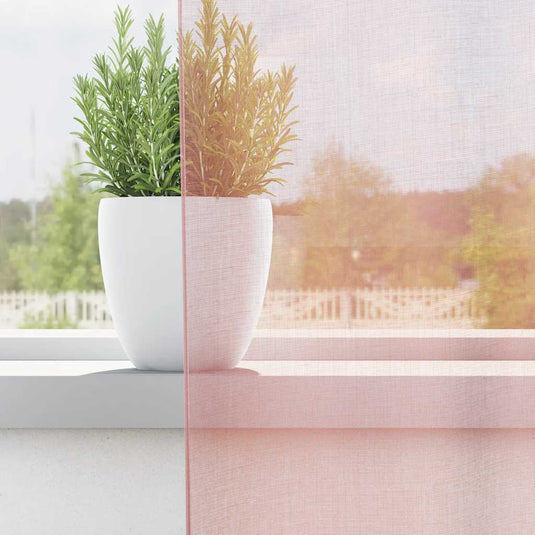 Vidaxl gordijnen voile met doorvoertules 2 st 140x245 cm lichtroze