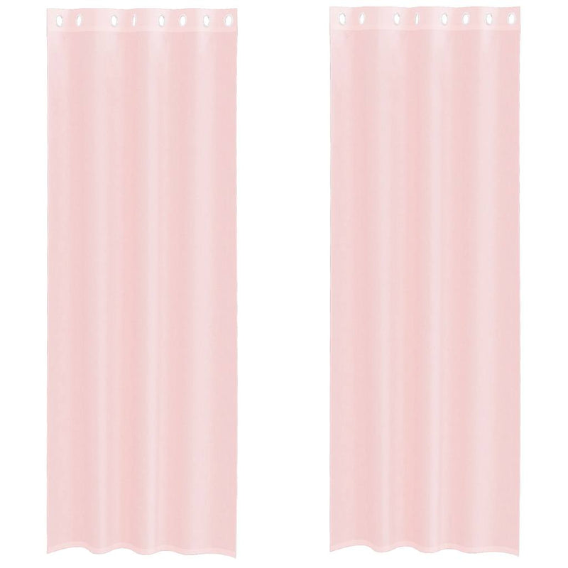 ギャラリービューアに画像をロードする, Vidaxl gordijnen voile met doorvoertules 2 st 140x300 cm lichtroze
