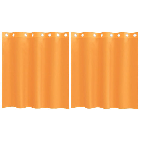 Vidaxl gordijnen voile met doorvoertules 2 st 140x140 cm oranje