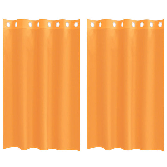 Vidaxl gordijnen voile met doorvoertules 2 st 140x175 cm oranje