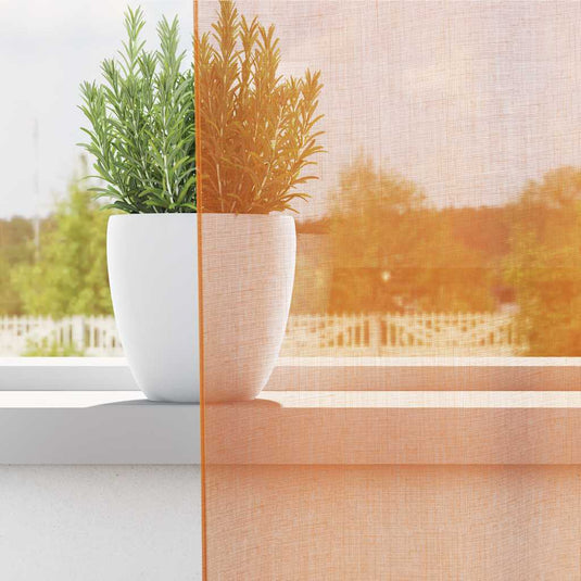 Vidaxl gordijnen voile met doorvoertules 2 st 140x175 cm oranje