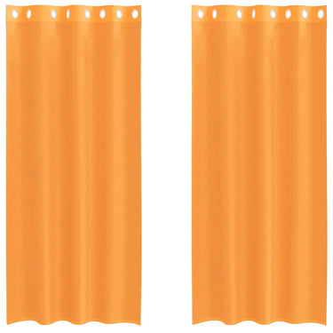 Vidaxl gordijnen met doorvoertules 2 st 140x225 cm oranje
