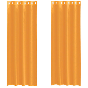 Vidaxl gordijnen voile met doorvoertules 2 st 140x260 cm oranje