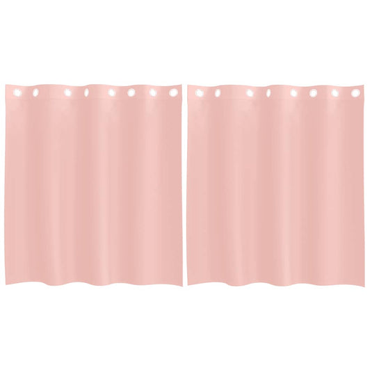 Vidaxl gordijnen voile met doorvoertules 2 st 140x140 cm roze