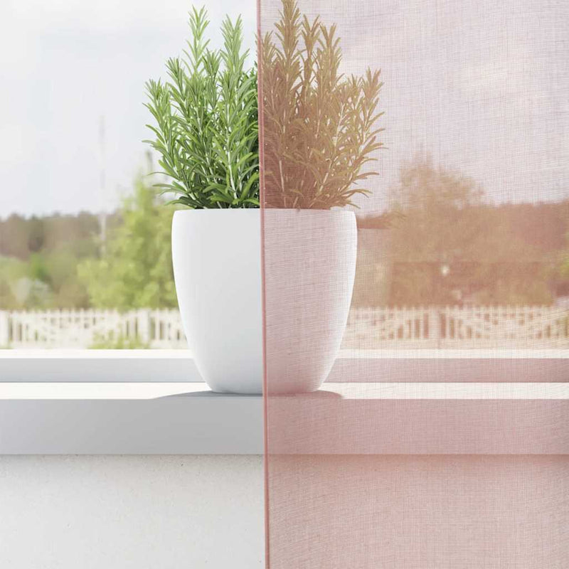 Afbeelding laden in galerijviewer, Vidaxl gordijnen met doorvoertules 2 st 140x225 cm roze
