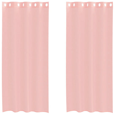 Vidaxl gordijnen voile met doorvoertules 2 st 140x245 cm roze