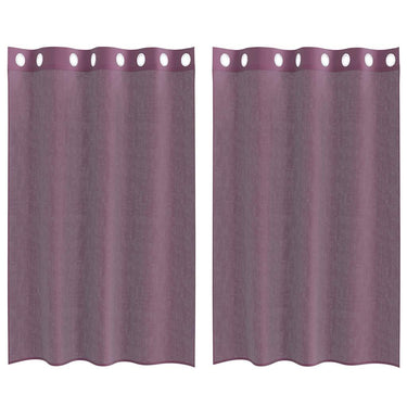 Vidaxl gordijnen voile met doorvoertules 2 st 140x175 cm paars