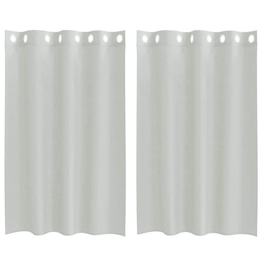 Vidaxl gordijnen voile met doorvoertules 2 st 140x175 cm lichtgrijs