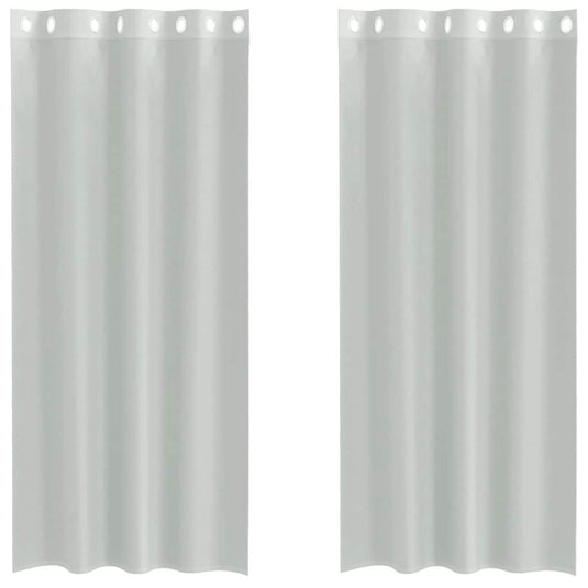 Vidaxl gordijnen voile met doorvoertules 2 st 140x225 cm lichtgrijs