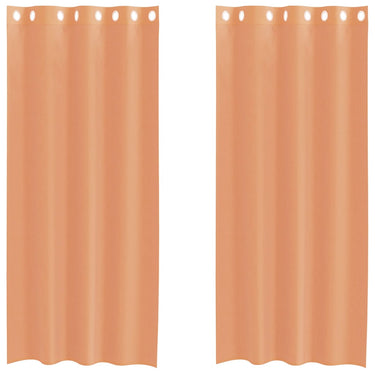 Vidaxl gordijnen voile met doorvoertules 2 st terracotta