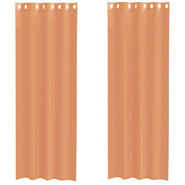 Vidaxl gordijnen voile met doorvoertules 2 st terracotta