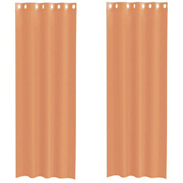 Vidaxl gordijnen voile met doorvoertules 2 st terracotta