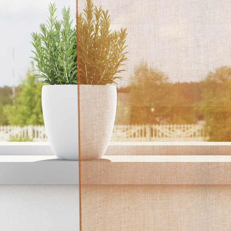 Afbeelding laden in galerijviewer, Vidaxl gordijnen voile met doorvoertules 2 st terracotta
