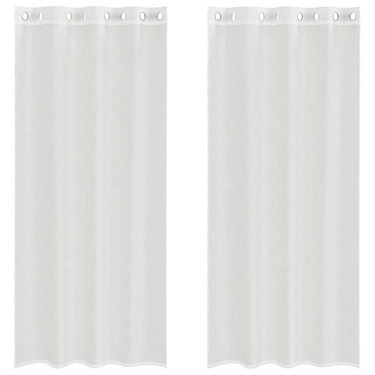 Vidaxl gordijnen voile met doorvoertules 2 st wit